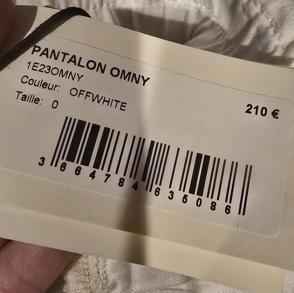 BA&SH, New, OMNY High Waisted Off White Zip Front Carrot Trouser Pants Size 0 - Picture 11 of 13